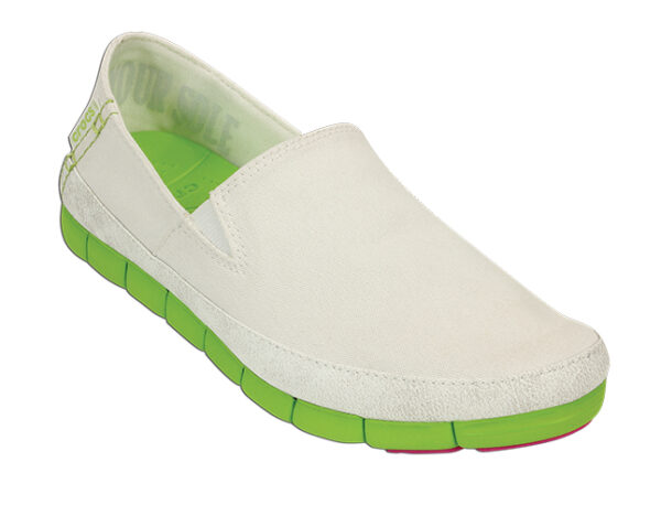 Crocs Stretch Sole Loafer Women White Volt Green - Image 2