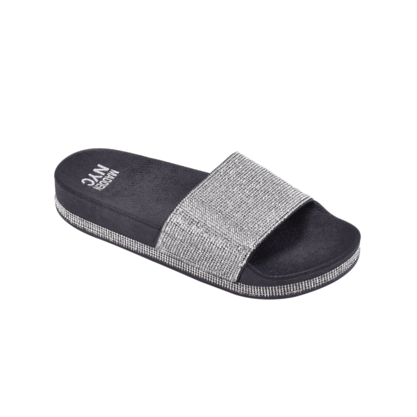 Steve Madden NYC Women?s Bling Fancie Slide Sandals Black - Image 3