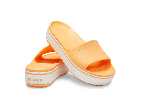 Crocs Crocband Platform Slide Cantaloupe White - Image 4