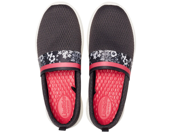 Crocs LiteRide Hyper Floral SlipOn Women Black White - Image 3