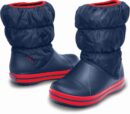 Crocs Winter Puff Boot Kids Navy Red