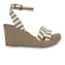 Crocs Leigh Graphic Wedge Mushroom White