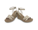 Crocs Leigh Graphic Wedge Mushroom White