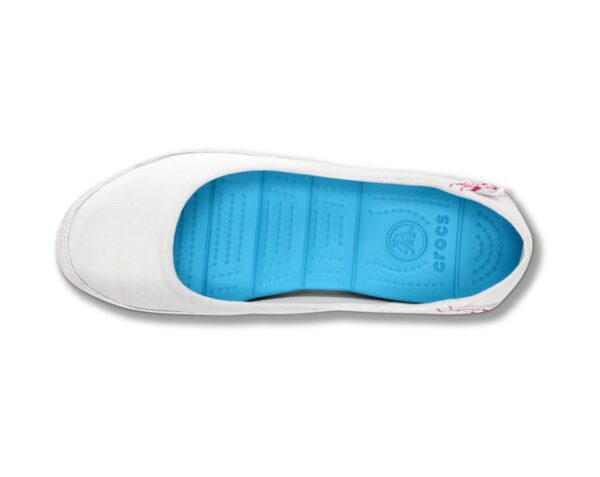 Crocs Stretch Sole Flat White Candy Pink - Image 3