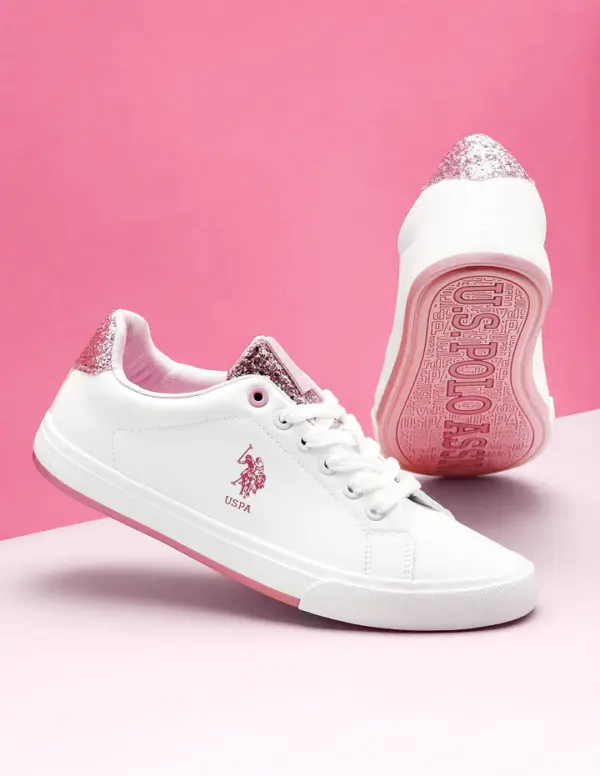 US Polo Women Lace Ups Logo Beverly 2.0 Sneakers White - Image 2