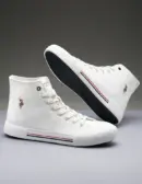 US Polo Men Vlair Off White Classics Mid Top Sneakers
