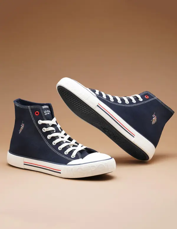 US Polo Men Vlair Navy Classics Mid Top Sneakers - Image 8