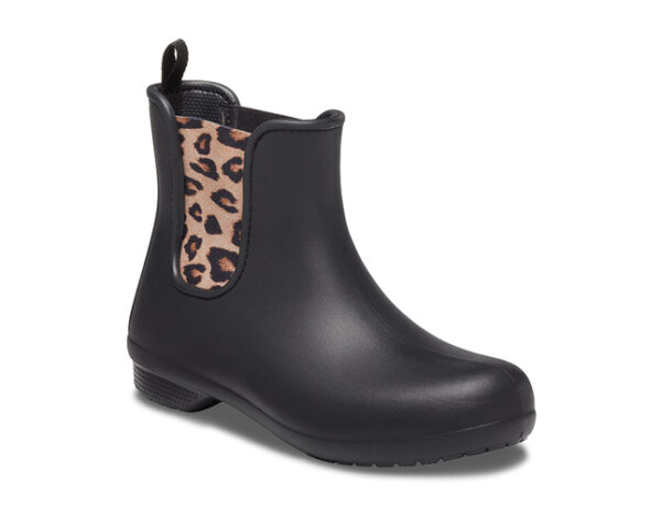 Crocs Freesail Chelsea Boot Women Leopard Black - Image 2