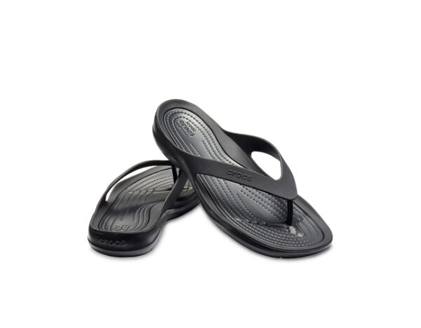Crocs Women's Swiftwater Flip Black Black - Image 4
