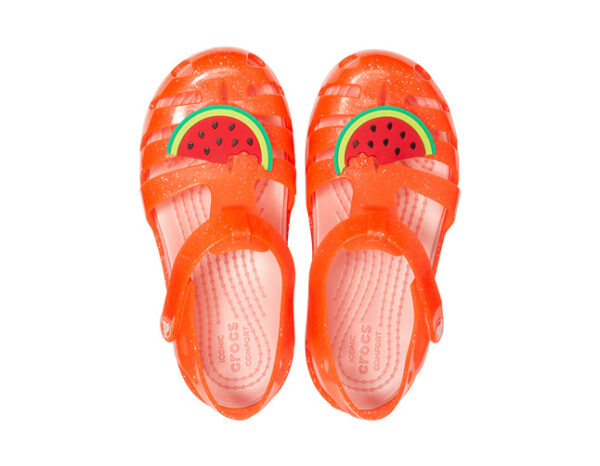 Crocs Isabella Charm Sandal Kids Bright Coral - Image 3