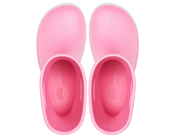 Crocs Crocband Rain Boot Kids Pink Lemonade Lavender - Image 3