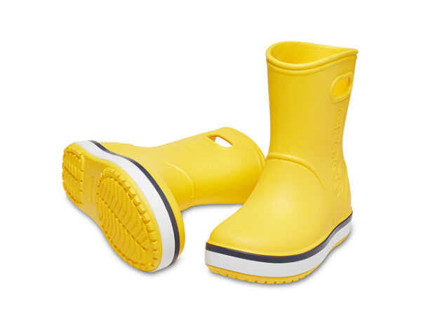 Crocs Crocband Rain Boot Kids Yellow Navy - Image 4