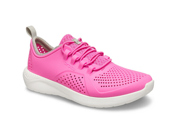 Crocs LiteRide Pacer Kids Electric Pink White - Image 2