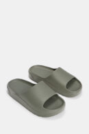 Pull&Bear Rubberized chunky slide Khaki