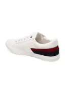US Polo Men Contrast Stripe Canvas Clarkin Sneakers White