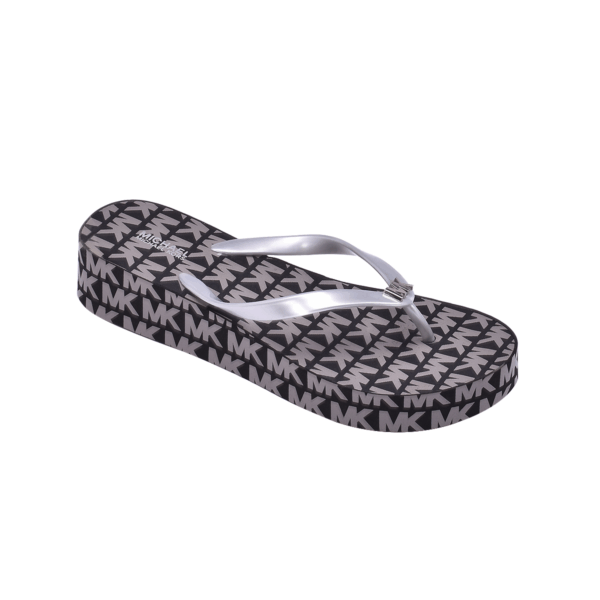 Michael Kors Lilo Wedge Flip Flop Women Black/Silver - Image 3