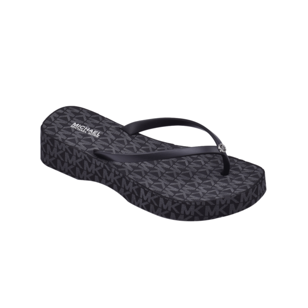 Michael Kors Lilo Wedge Flip Flop Women Black/Black - Image 3