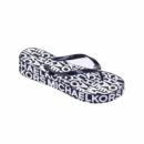 Michael Kors Lilo Wedge Flip Flop Women Navy