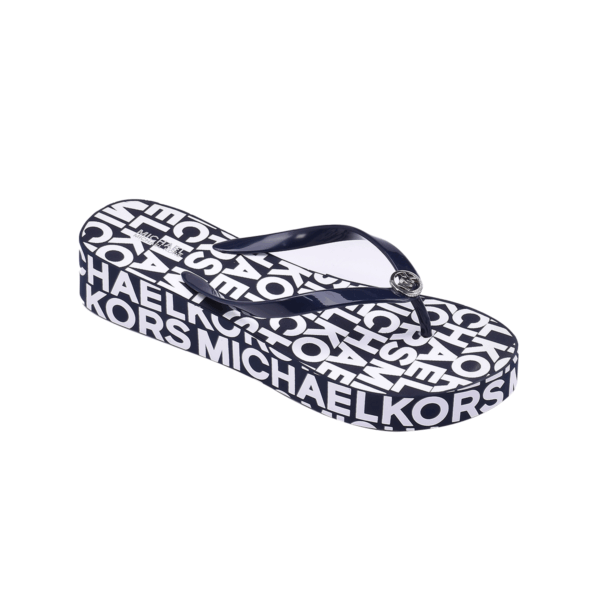 Michael Kors Lilo Wedge Flip Flop Women Navy - Image 3