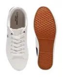US Polo Men Contrast Stripe Canvas Clarkin Sneakers White