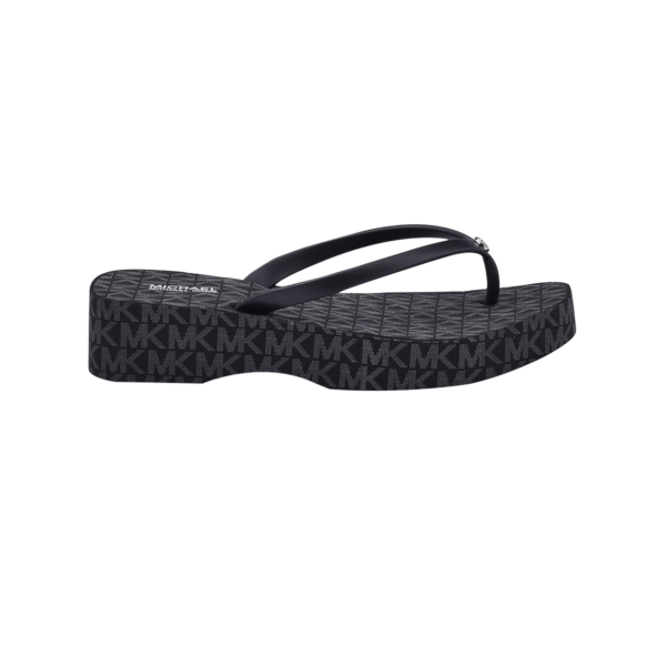 Michael Kors Lilo Wedge Flip Flop Women Black/Black - Image 4