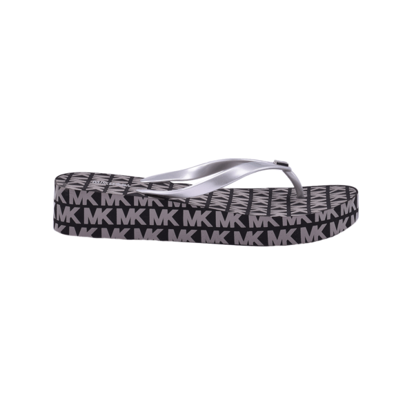 Michael Kors Lilo Wedge Flip Flop Women Black/Silver - Image 4