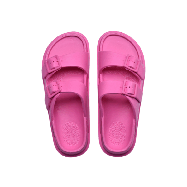 Pull&Bear Rubberized Sandal With Buckles Slide Pink