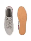 US Polo Men Contrast Stripe Canvas Clarkin Sneakers Grey