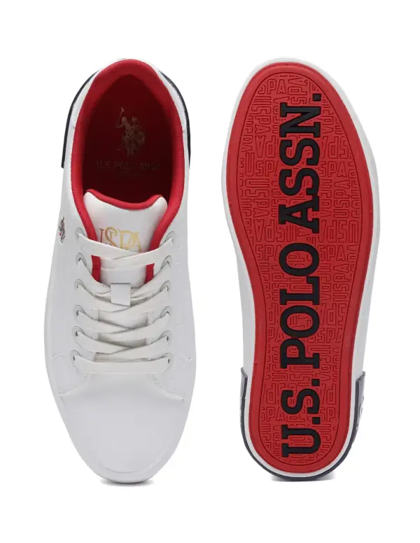 US Polo Assn Women Panelled Solid Lace Up Aubrey Sneakers - Image 5