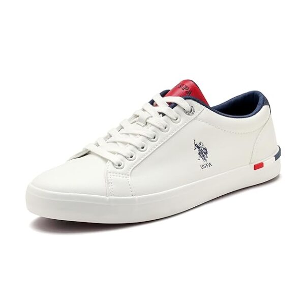 US Polo Assn Men Solid Anton 2.0 Sneakers White - Image 2