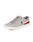 US Polo Men Contrast Stripe Canvas Clarkin Sneakers Grey