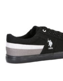 US Polo Men Contrast Stripe Canvas Clarkin Sneakers Black