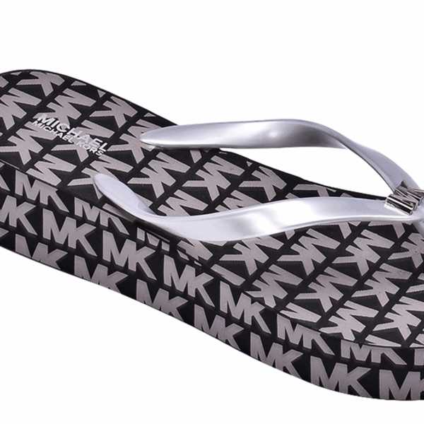 Michael Kors Lilo Wedge Flip Flop Women Black/Silver - Image 5