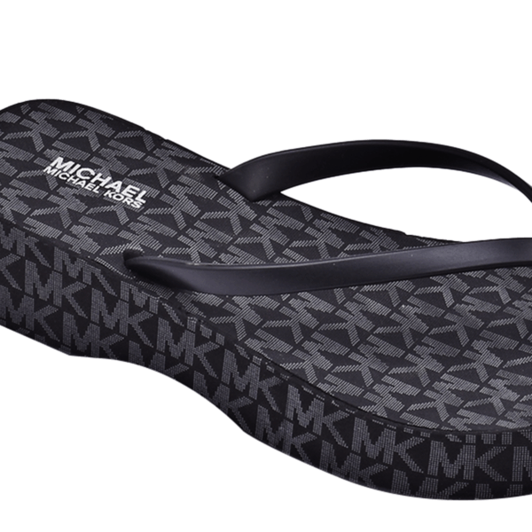 Michael Kors Lilo Wedge Flip Flop Women Black/Black - Image 5