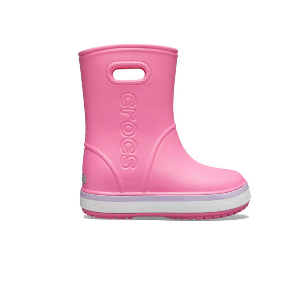 Crocs Crocband Rain Boot Kids Pink Lemonade Lavender
