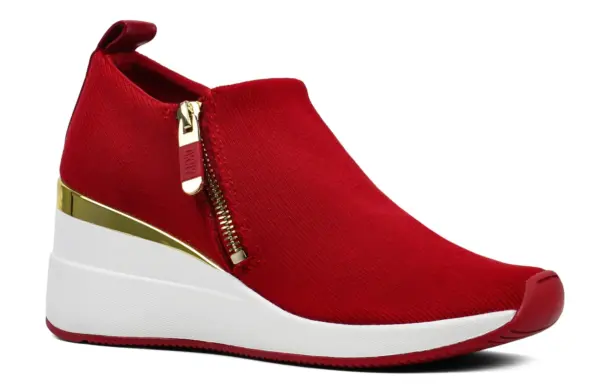 DKNY Palma Knit Wedge Red - Image 2
