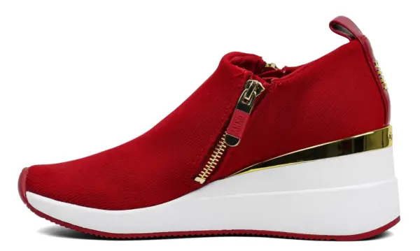 DKNY Palma Knit Wedge Red - Image 3