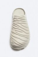 Zara Textured Chunky Clogs White