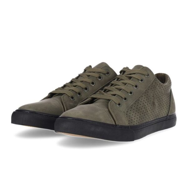 U.S. Polo Mens Perforated Quarter Sneaker Olive - Image 3