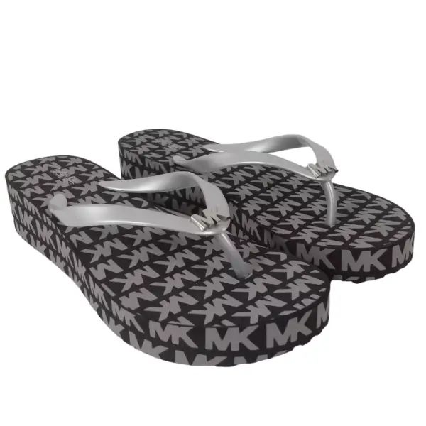 Michael Kors Bedford Logo Flip-Flop Silver - Image 2